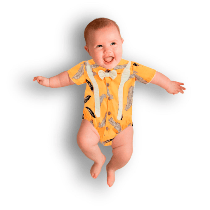 Enterizo Amababa Color Amarillo Para Bebe de 0 - 3 Meses 1