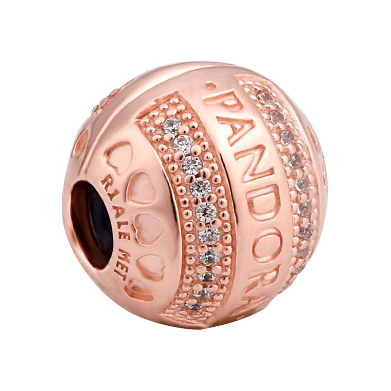 Charm Pandora Original para Mujer 787433CZ Circular Oro rosa 1