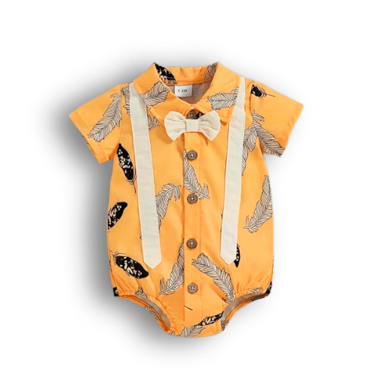Enterizo Amababa Color Amarillo Para Bebe de 0 - 3 Meses 2