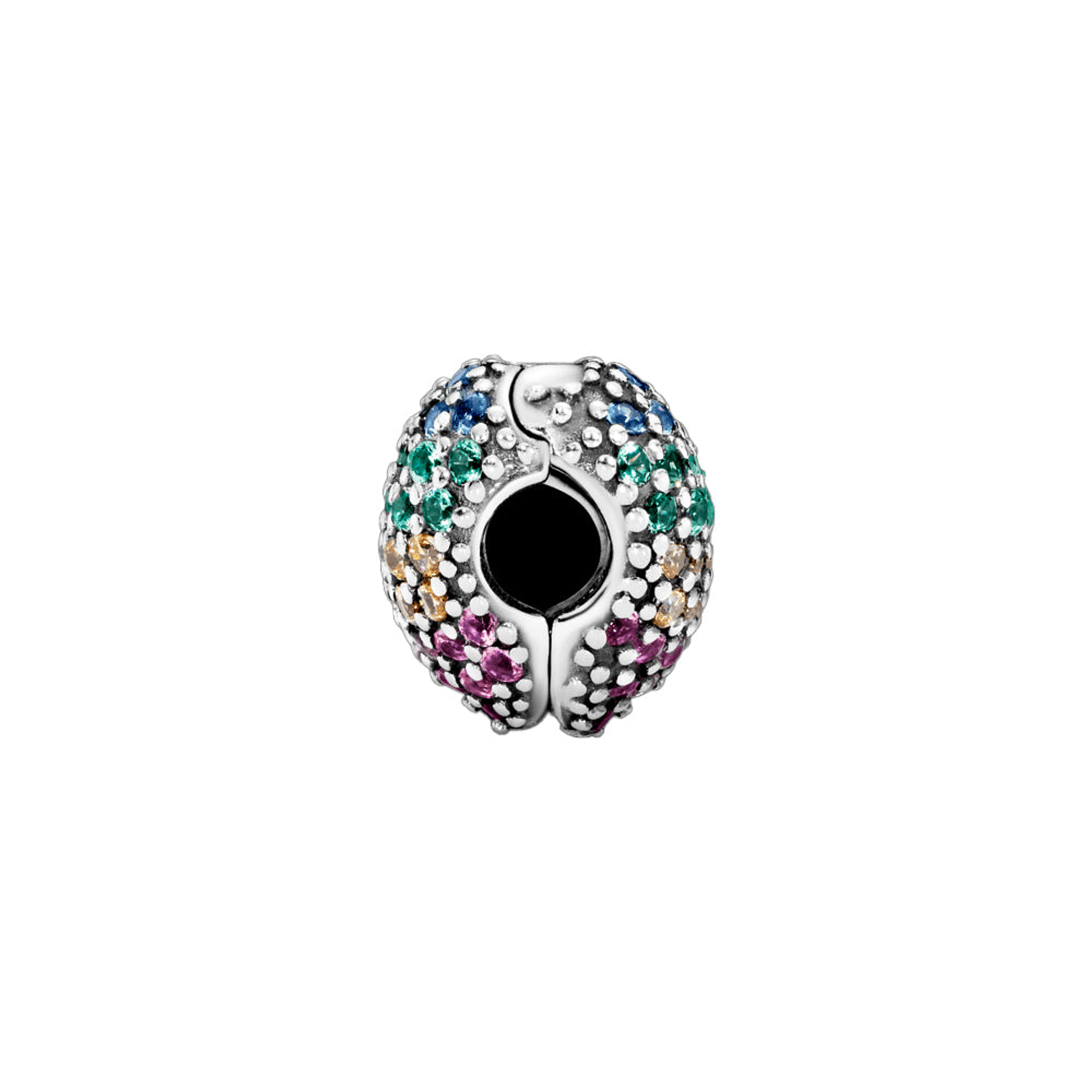 Clip Pandora Original para Mujer 797221NRPMX Pave Corazón Arcoiris s925 3