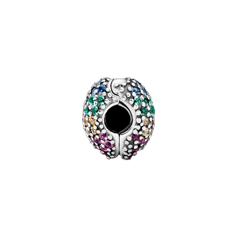 Clip Pandora Original para Mujer 797221NRPMX Pave Corazón Arcoiris s925 3