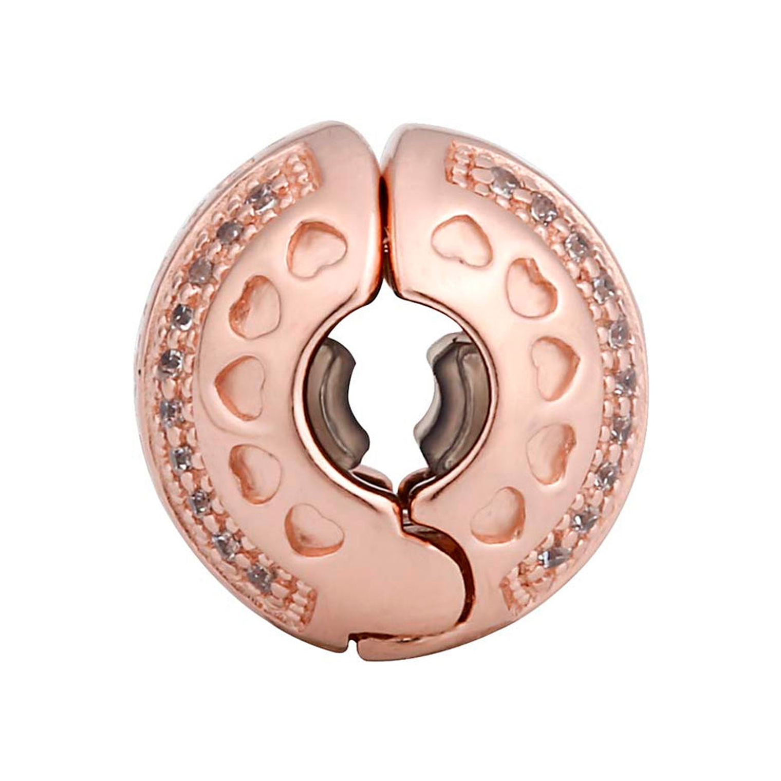 Charm Pandora Original para Mujer 787433CZ Circular Oro rosa 3