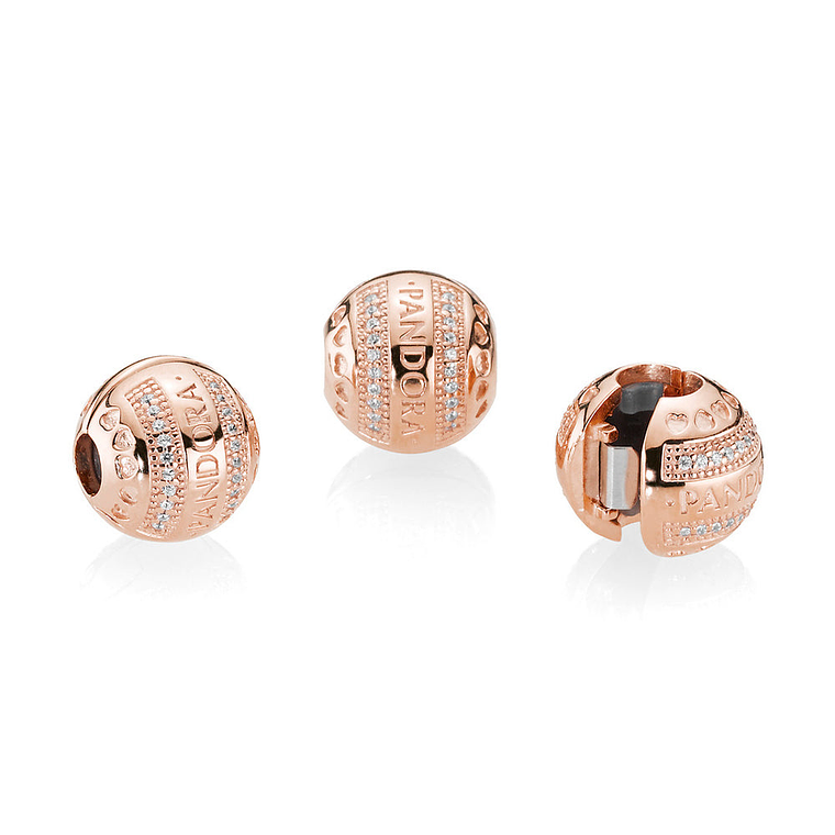 Charm Pandora Original para Mujer 787433CZ Circular Oro rosa 5