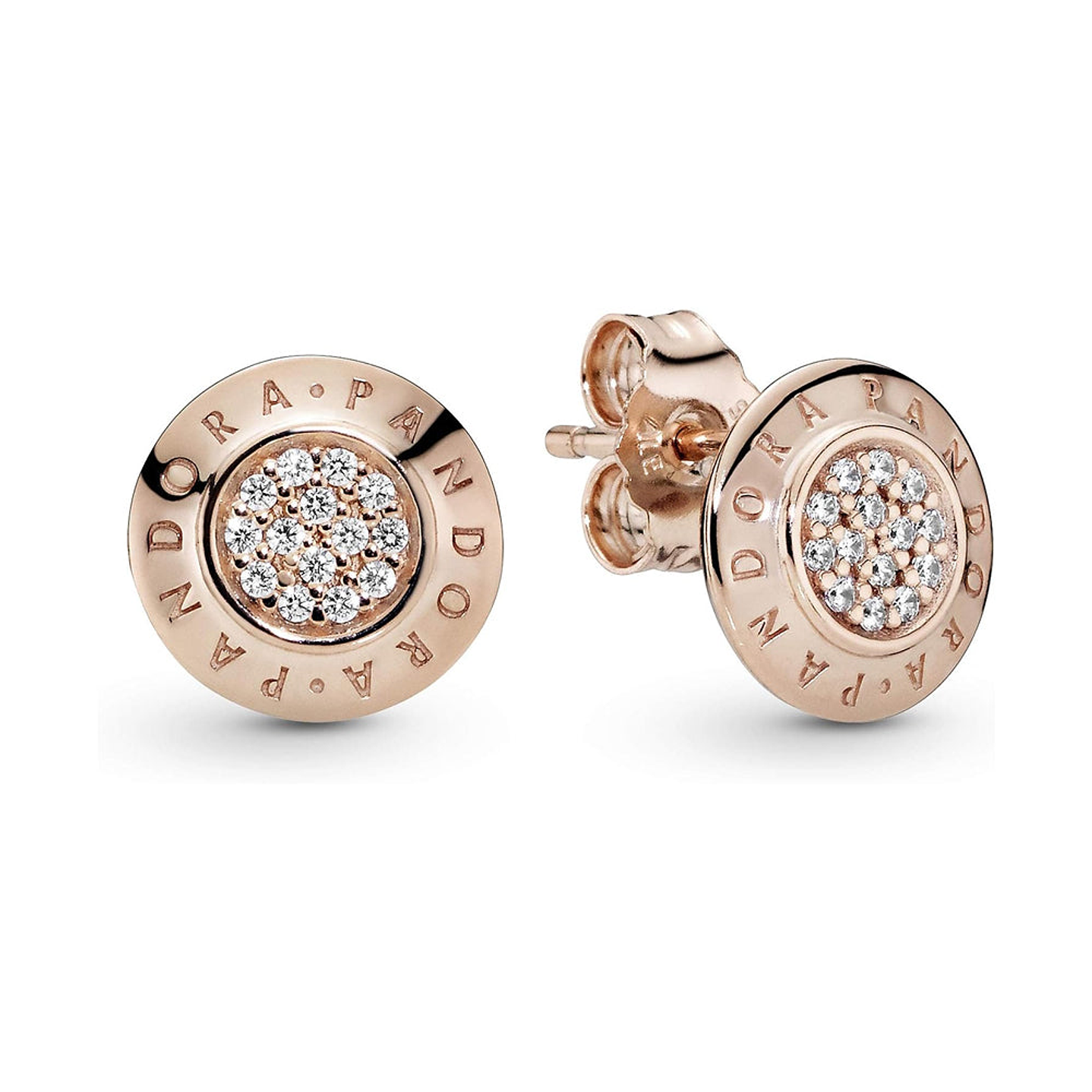 Aretes Pendientes Pandora Rose Redondo con 14 Circonitas Incrustadas 280559CZ Plata 925 1