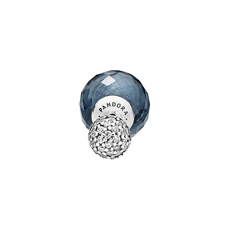 Aretes Pendientes Pandora Esferas Gemelas Circonita Fucsia 296355NBC Plata 925 5