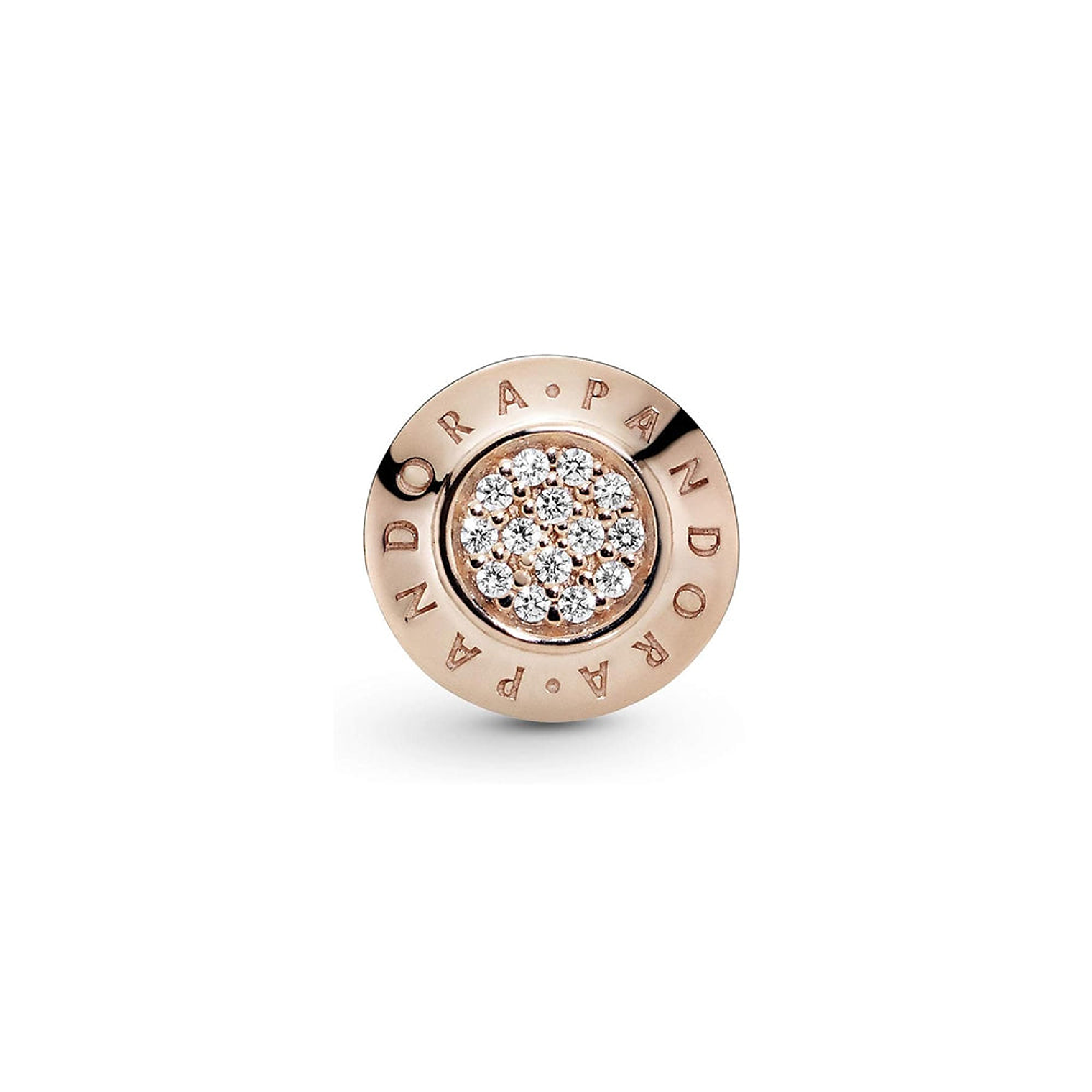 Aretes Pendientes Pandora Rose Redondo con 14 Circonitas Incrustadas 280559CZ Plata 925 4