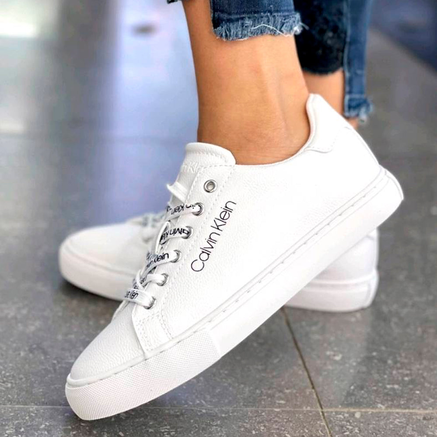 Zapatillas Calvin Klein Ciyan Unisex Color Blanco 7