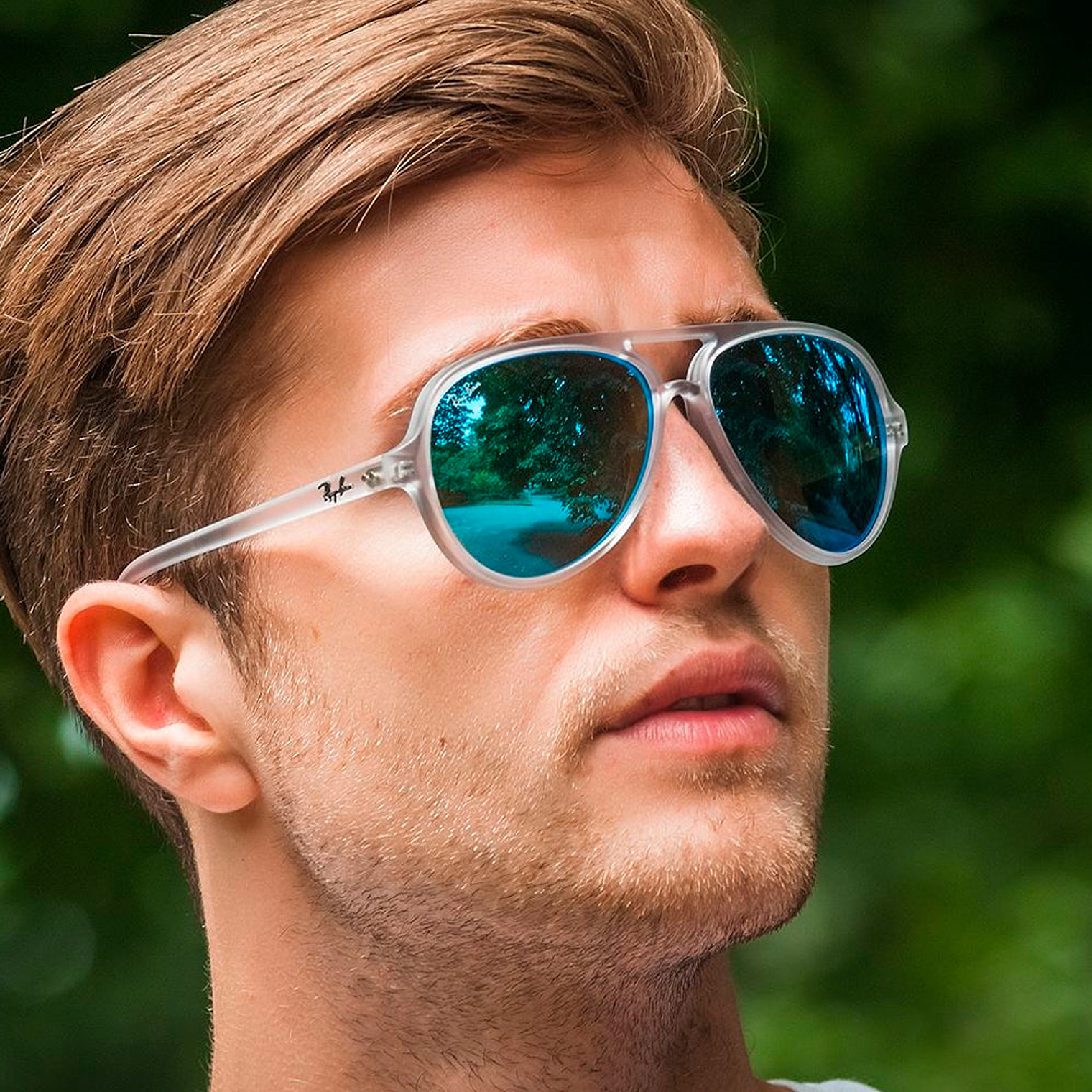 Lentes de Sol Ray Ban Espejado RB4125 646/17 Color Blanco Talla 59mm 5