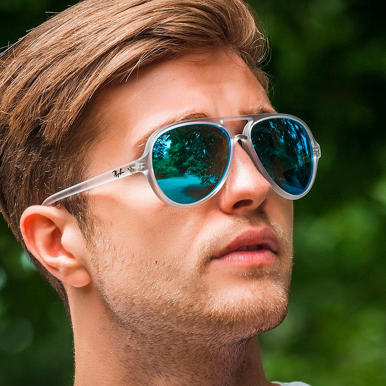 Lentes de Sol Ray Ban Espejado RB4125 646/17 Color Blanco Talla 59mm 5