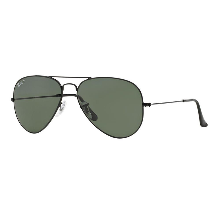 Lentes de Sol Ray Ban Aviador Polarizados RB3025 002/58 Color Negro Talla 58mm 1
