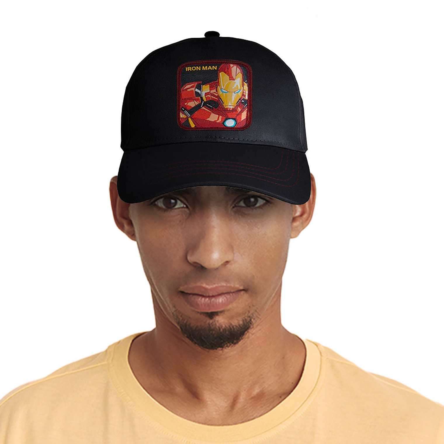 Gorra estilo Beisbol Snapback Malla IRONMAN Negro y Rojo 2