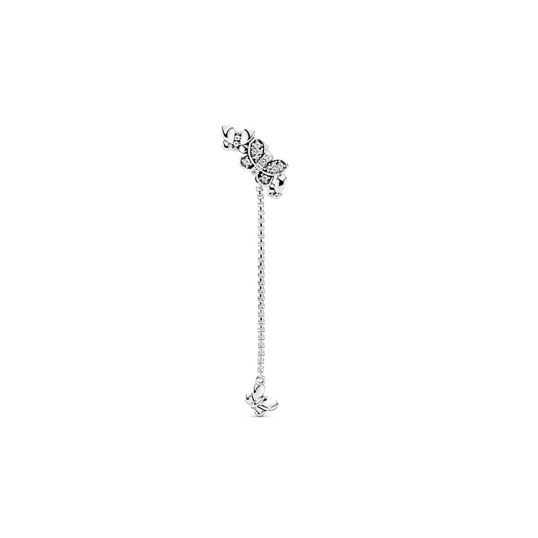 Aretes Pendientes Pandora Mariposas con Circonitas Cubicas Transparentes 297964CZ Plata 925 2