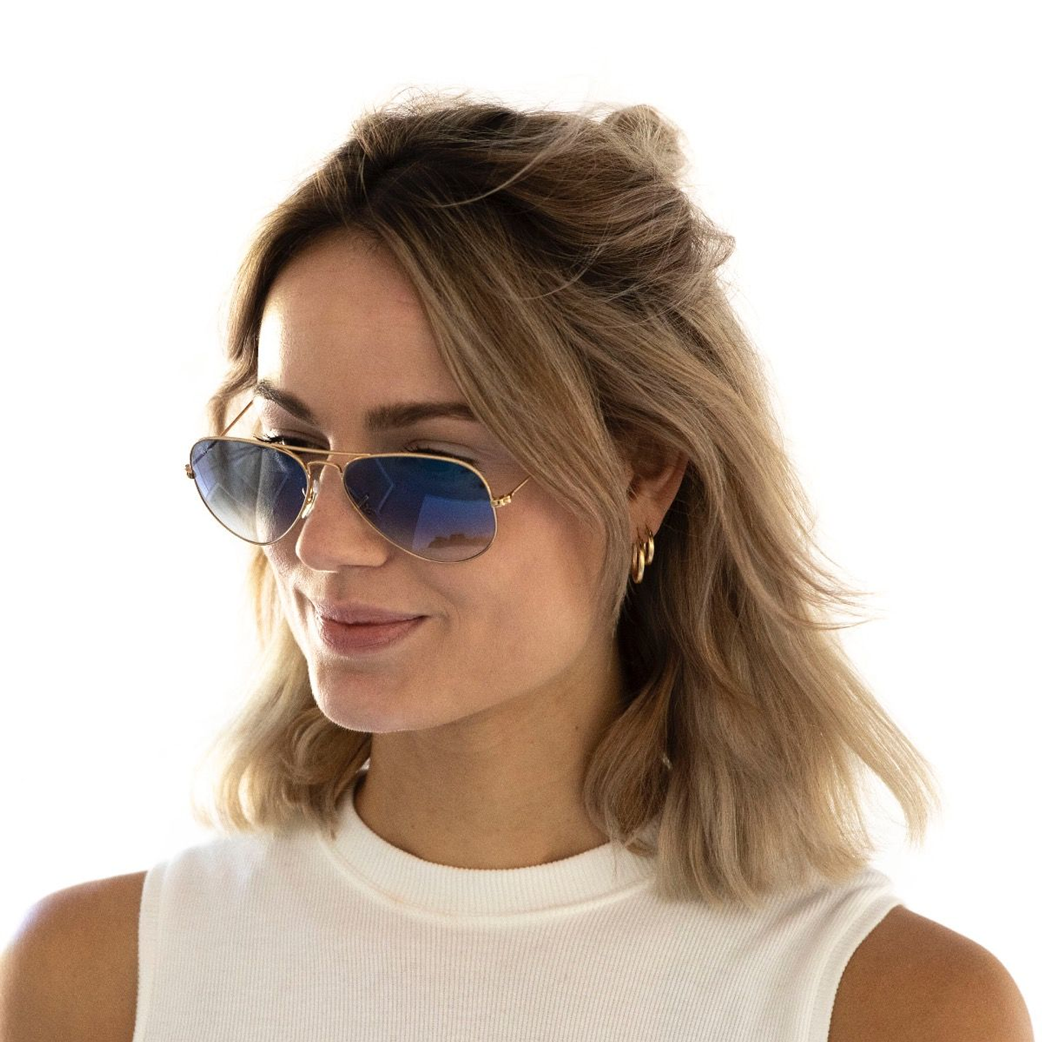 Lentes de Sol Ray Ban Degrade RB3025 001/3F Color Azul Talla 58mm 5