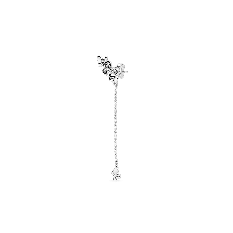Aretes Pendientes Pandora Mariposas con Circonitas Cubicas Transparentes 297964CZ Plata 925 4