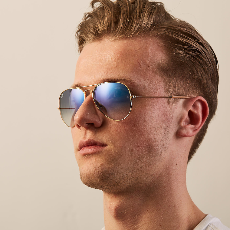 Lentes de Sol Ray Ban Degrade RB3025 001/3F Color Azul Talla 58mm 6