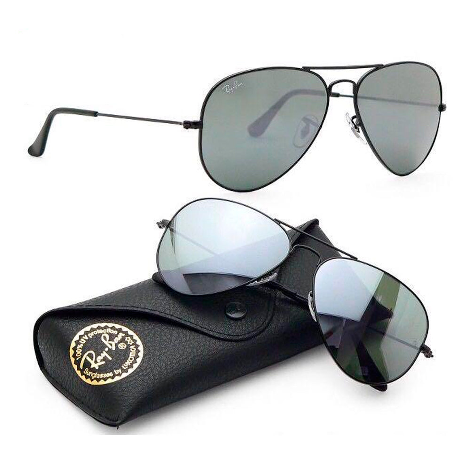 Lentes de Sol Ray Ban Espejado RB3025 002/40 Color Gris Talla 58mm 6
