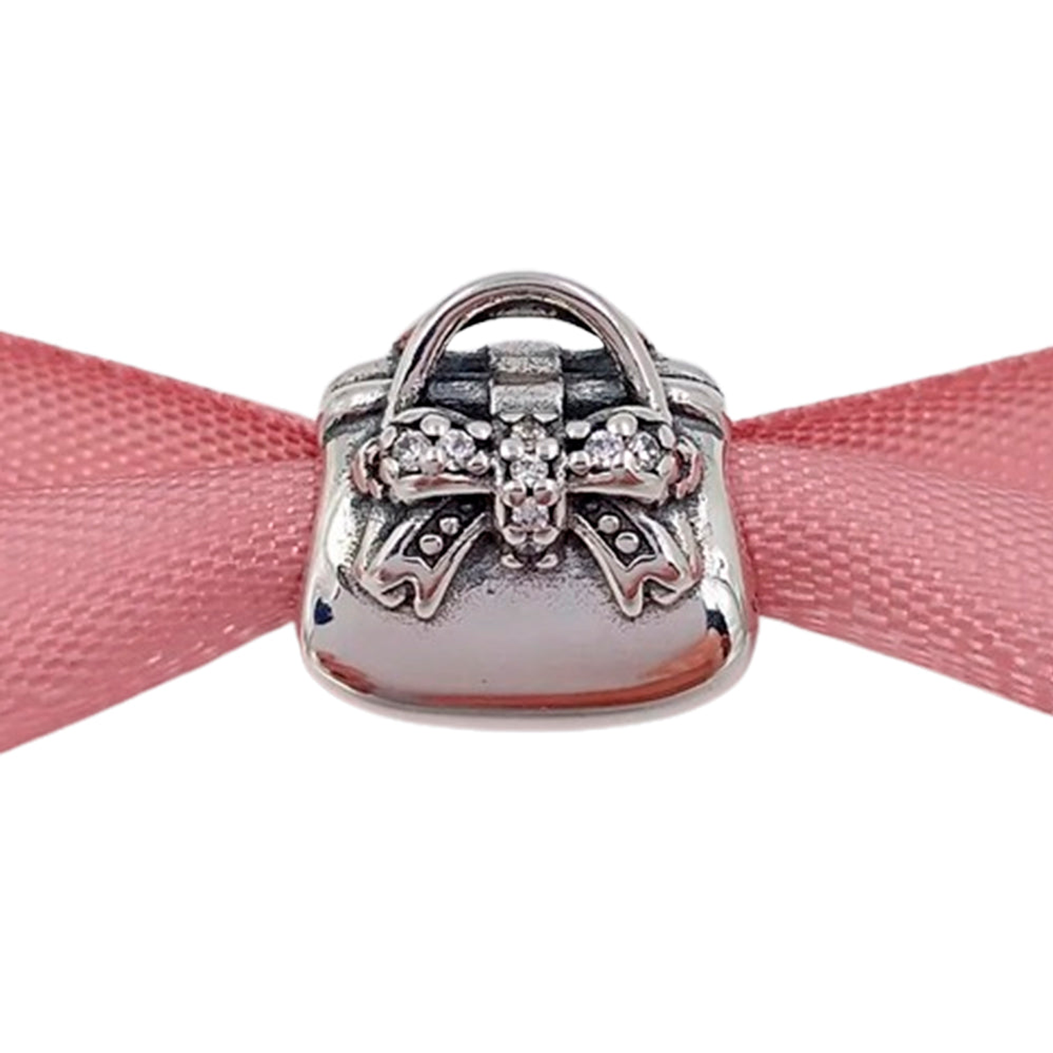 Charm Dije Pandora Original para Mujer 791534CZ Bolso Brillante Plata s925 5