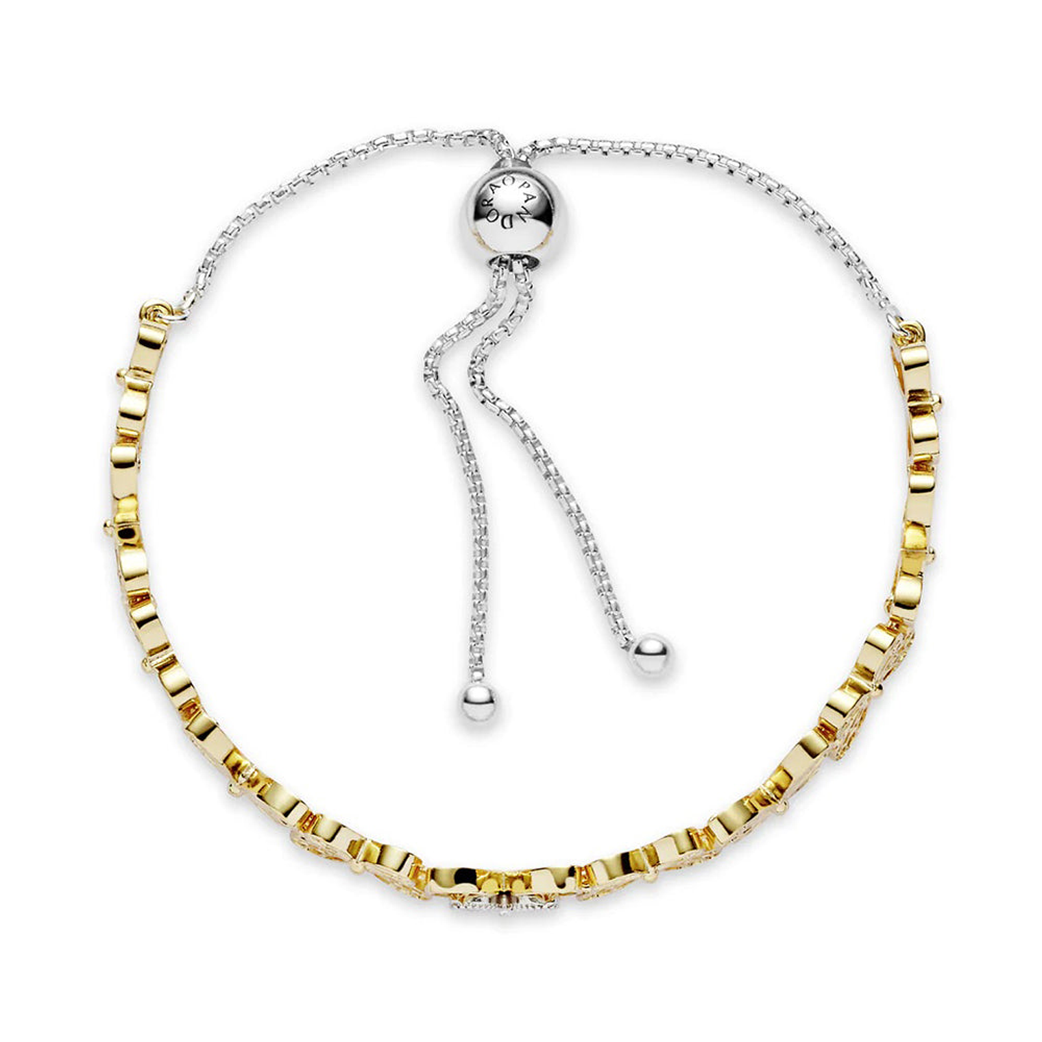 Pulsera Brazalete Pandora Deslizante Mariposas Bañadas en Oro 567957 Plata 925 Talla 18cm 3