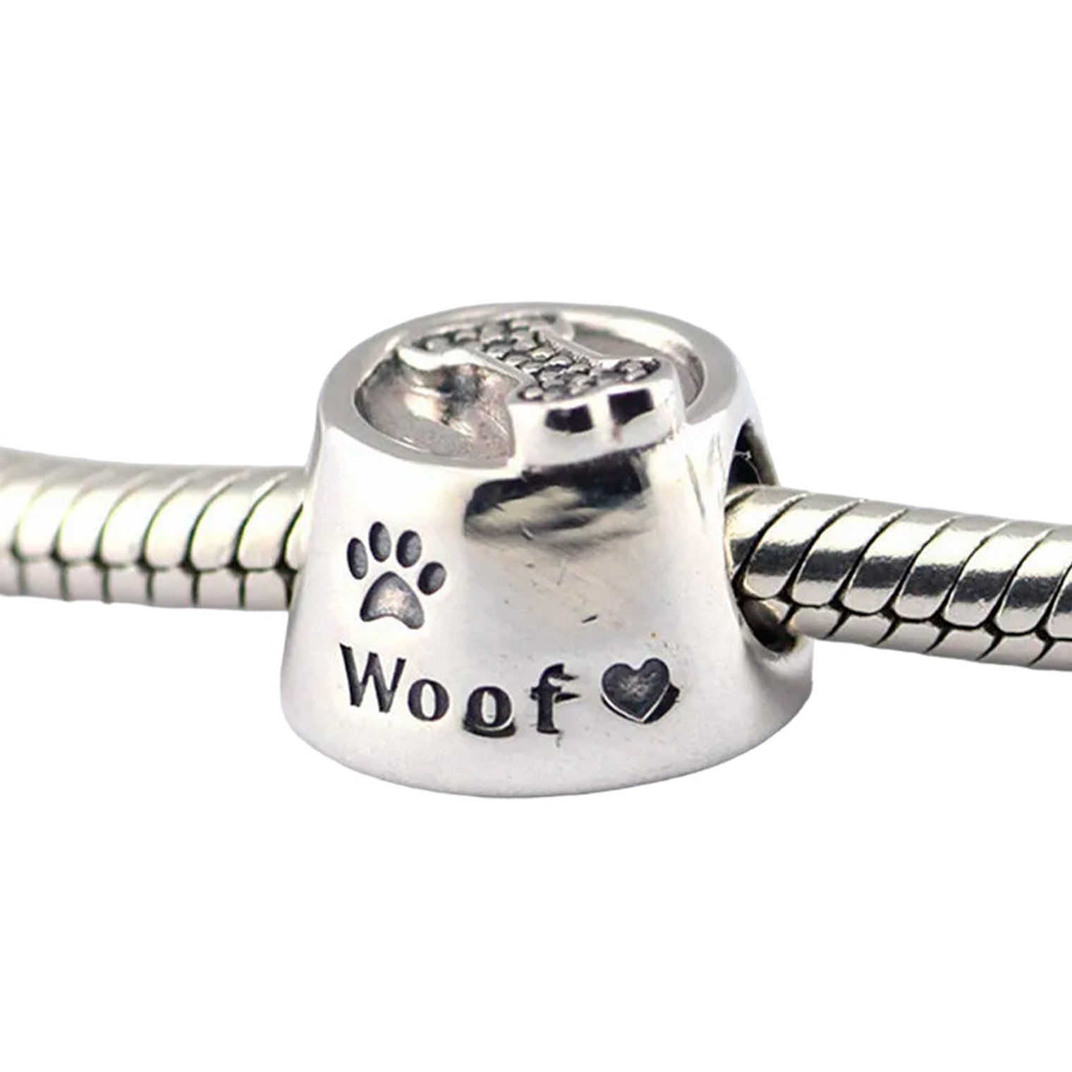 Charm Dije Pandora Original para Mujer 791708CZ Dog Bowl Plata 925 5