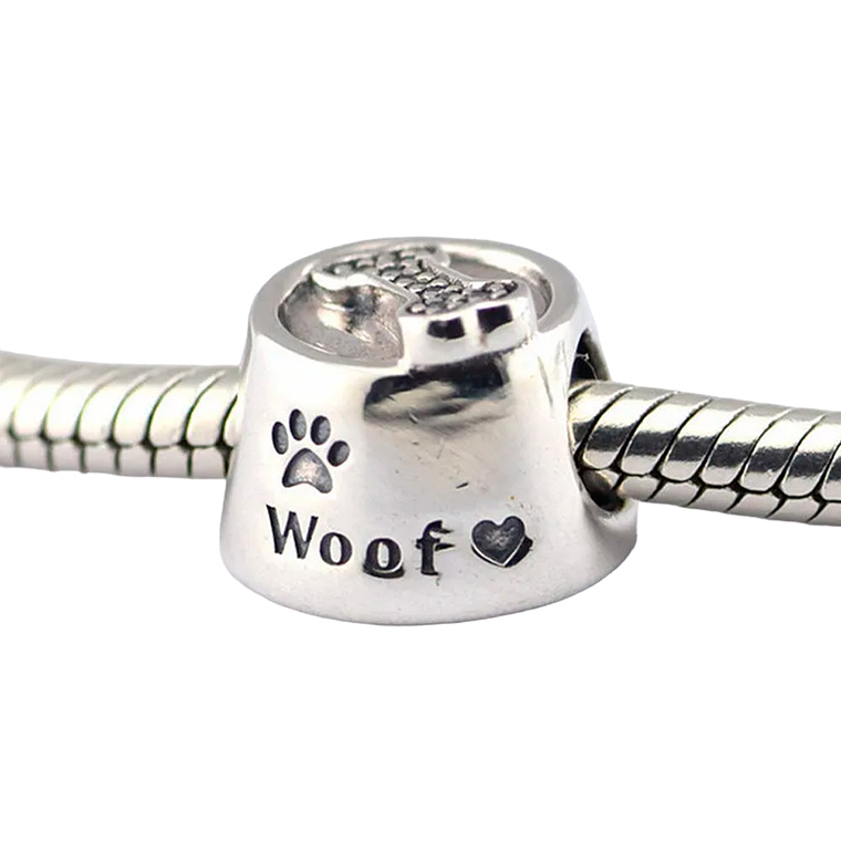 Charm Dije Pandora Original para Mujer 791708CZ Dog Bowl Plata 925 5