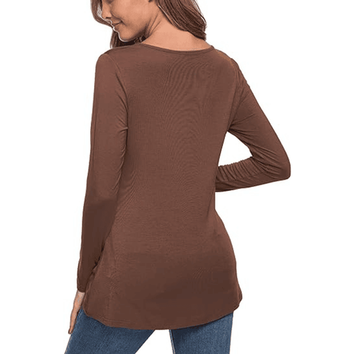 Blusa Manga larga Malist Original Color Marron Talla M 2