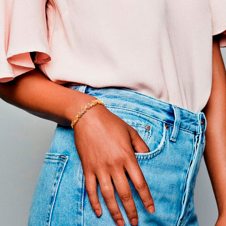 Pulsera Brazalete Pandora Deslizante Mariposas Bañadas en Oro 567957 Plata 925 Talla 18cm 5