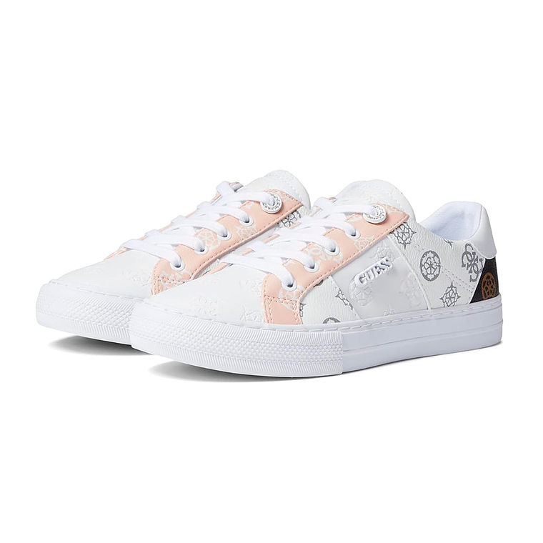 Zapatillas Guess Loven Light Pink Original Color Blanco con Detalles  1