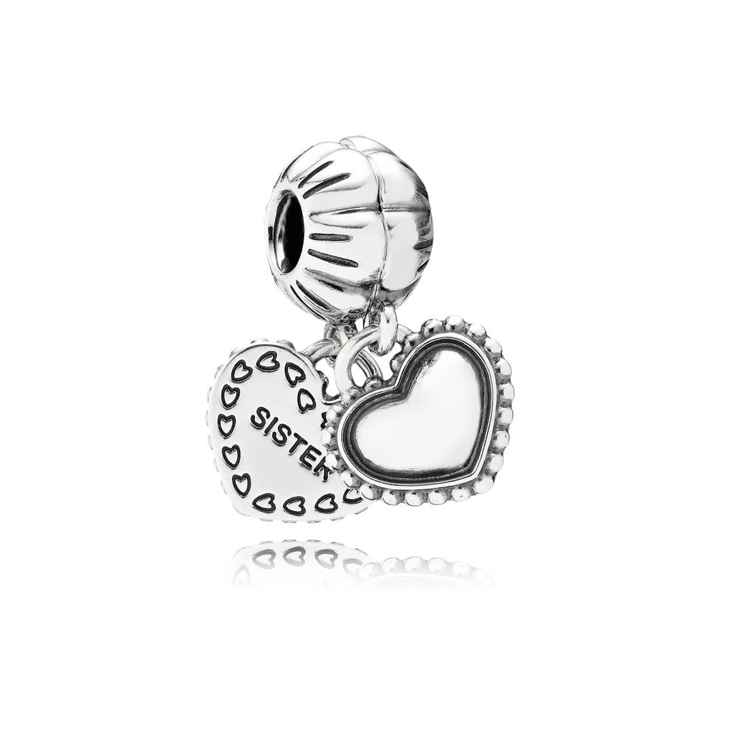 Charm Colgante Pandora Original para Mujer 791383 My Special Sister Dos Partes s925 1