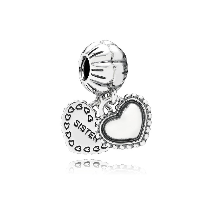 Charm Colgante Pandora Original para Mujer 791383 My Special Sister Dos Partes s925 1