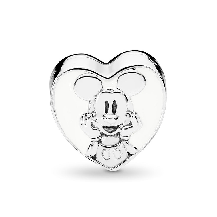 Clip Pandora Original para Mujer 797169EN12 Abalorio Corazón de Mickey Plata S925 2