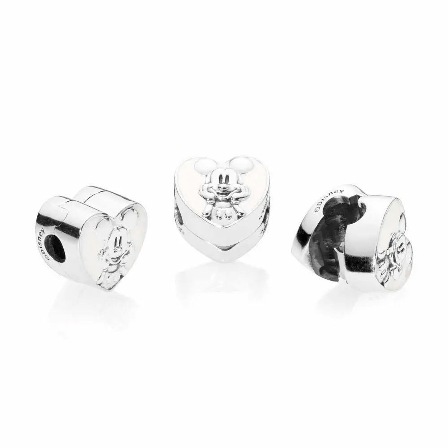 Clip Pandora Original para Mujer 797169EN12 Abalorio Corazón de Mickey Plata S925 4