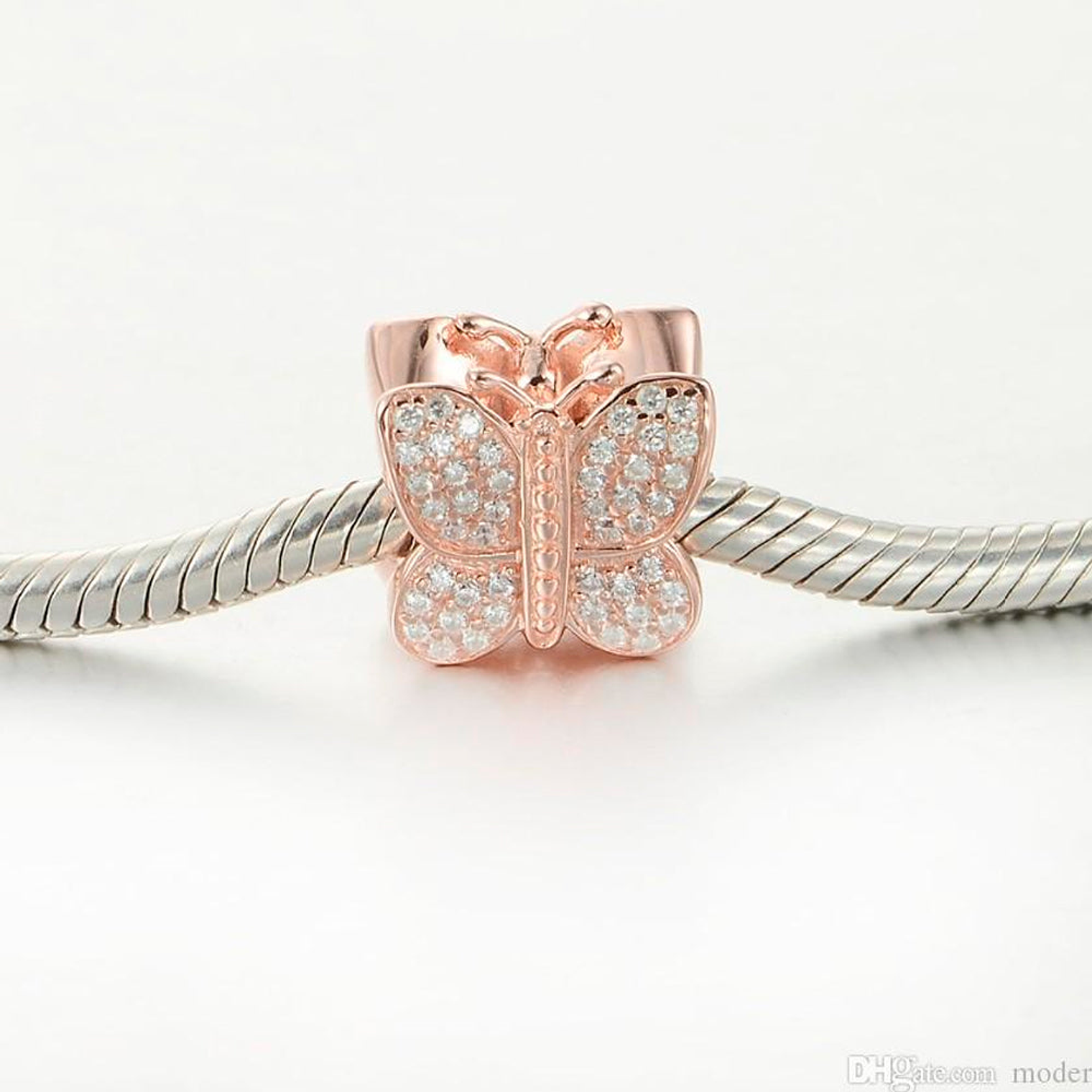 Charm Dije Pandora Original para Mujer 781257CZ Mariposa Brillante Plata s925 3