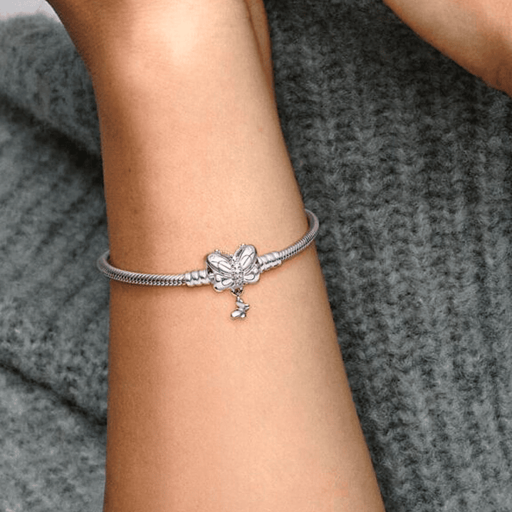 Pulsera Brazalete Pandora Cierre Mariposas Maravillosas 597929CZ Plata 925 Talla 18cm 4