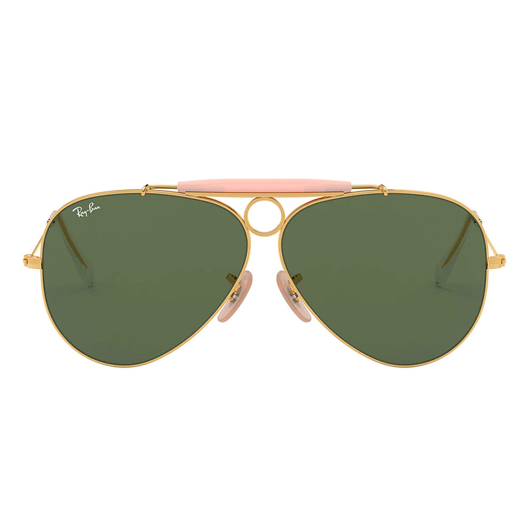 Lentes de Sol Ray Ban Shooter RB3138 001 Color Dorado Talla 58mm 3