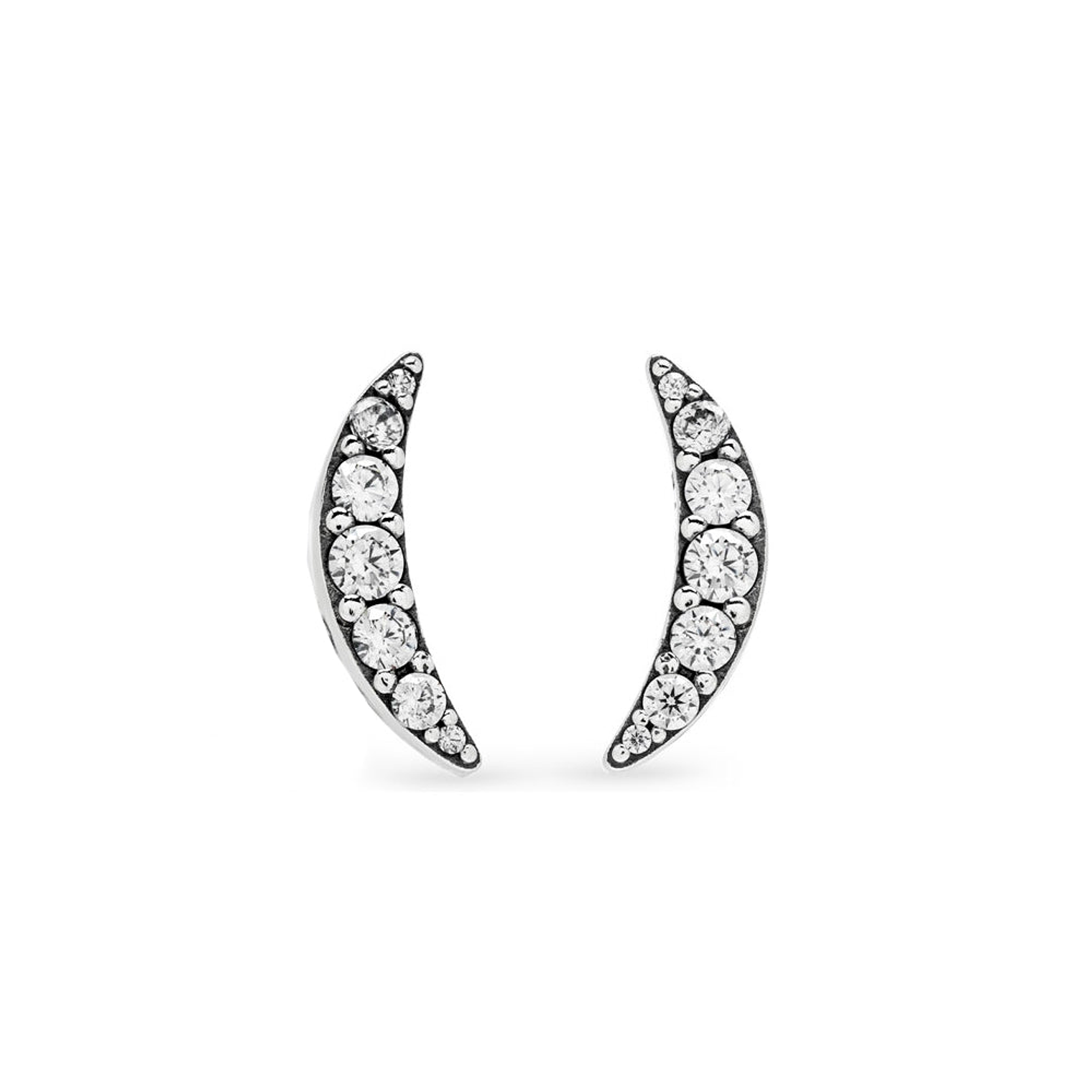 Aretes Pendientes Pandora Luna Creciente Brillante con Circonita 297569CZ Plata 925 4