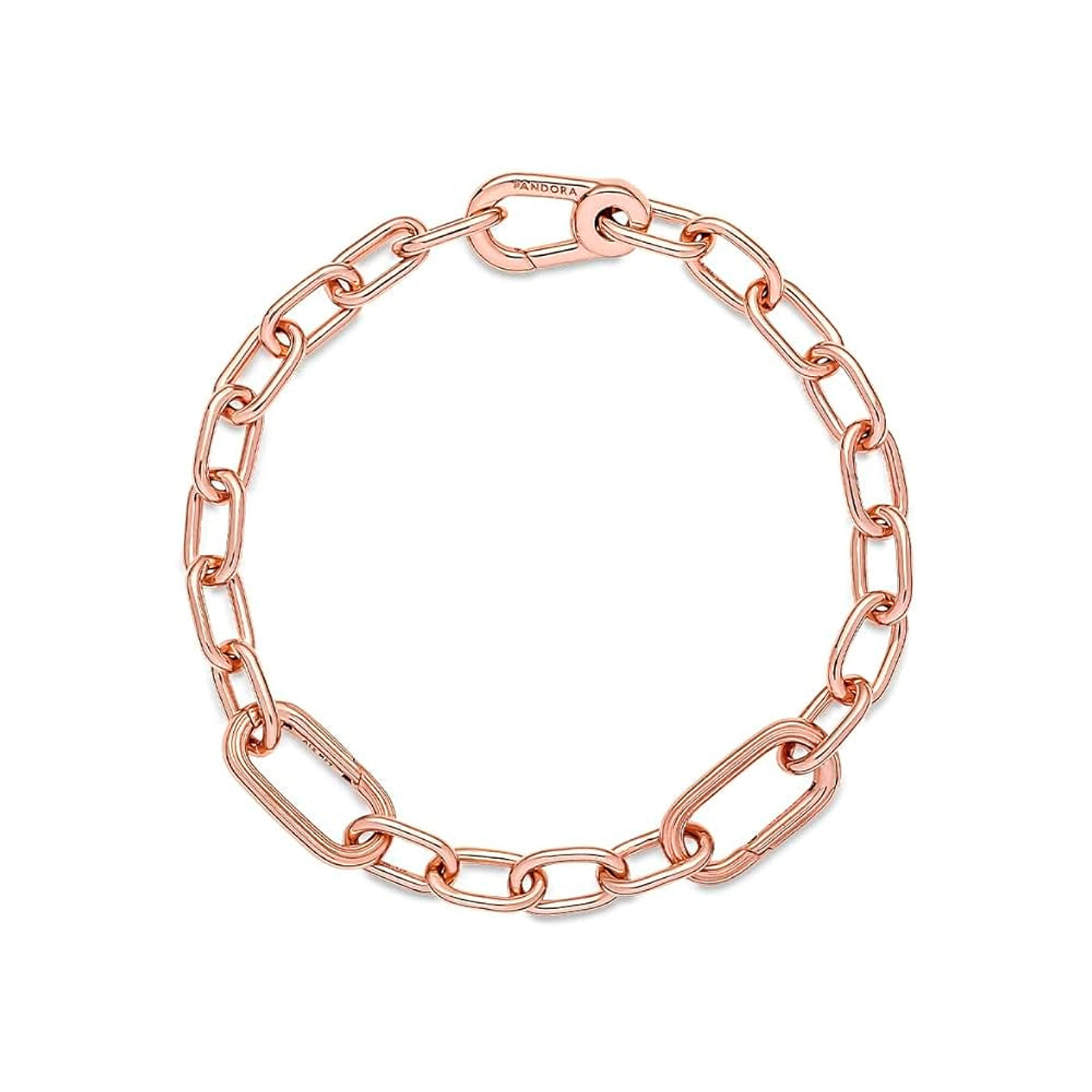 Pulsera Brazalete Pandora Rose Cadena Cierre Mosqueton 589662C00 Oro Rosa de 14 K Talla 18cm 2