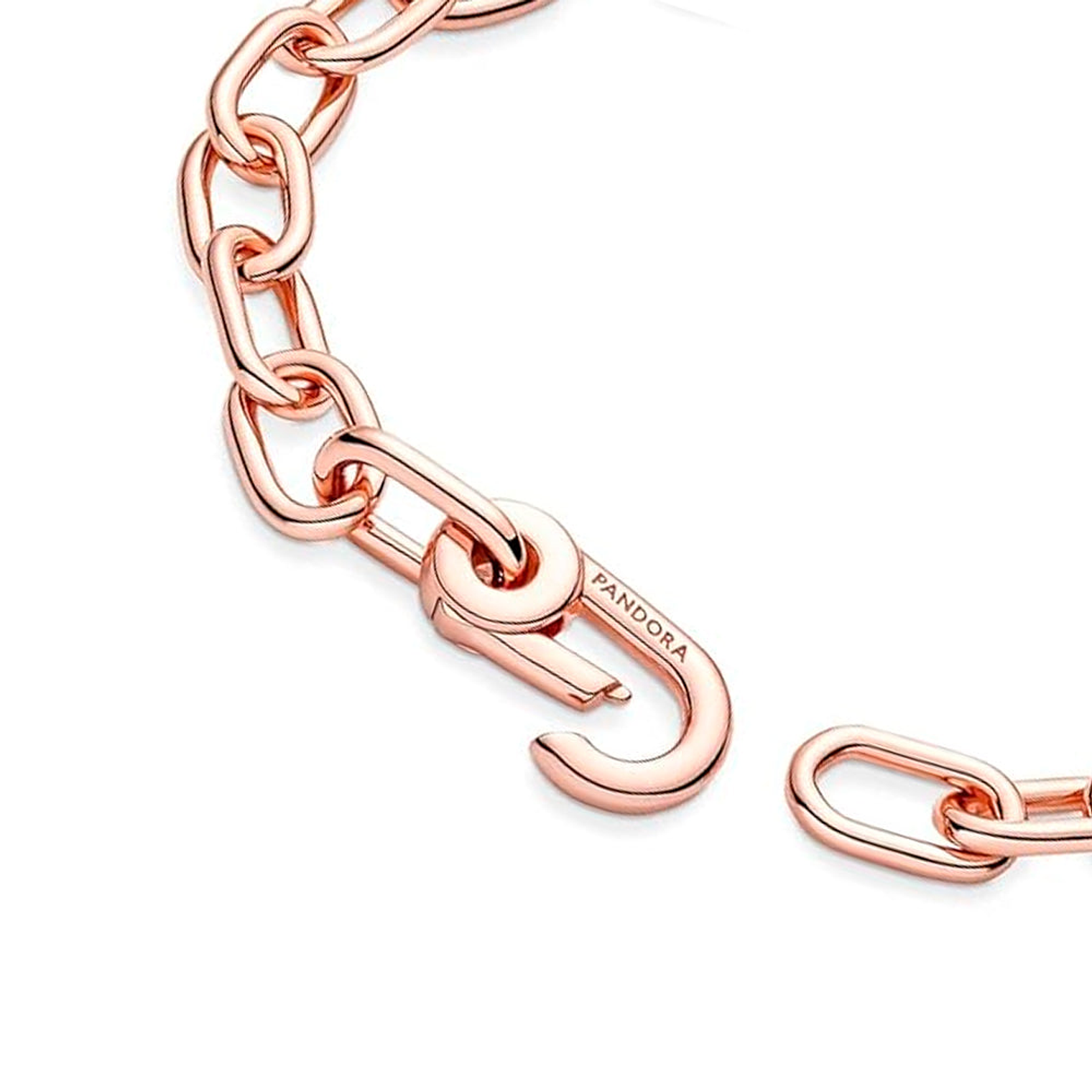 Pulsera Brazalete Pandora Rose Cadena Cierre Mosqueton 589662C00 Oro Rosa de 14 K Talla 18cm 3