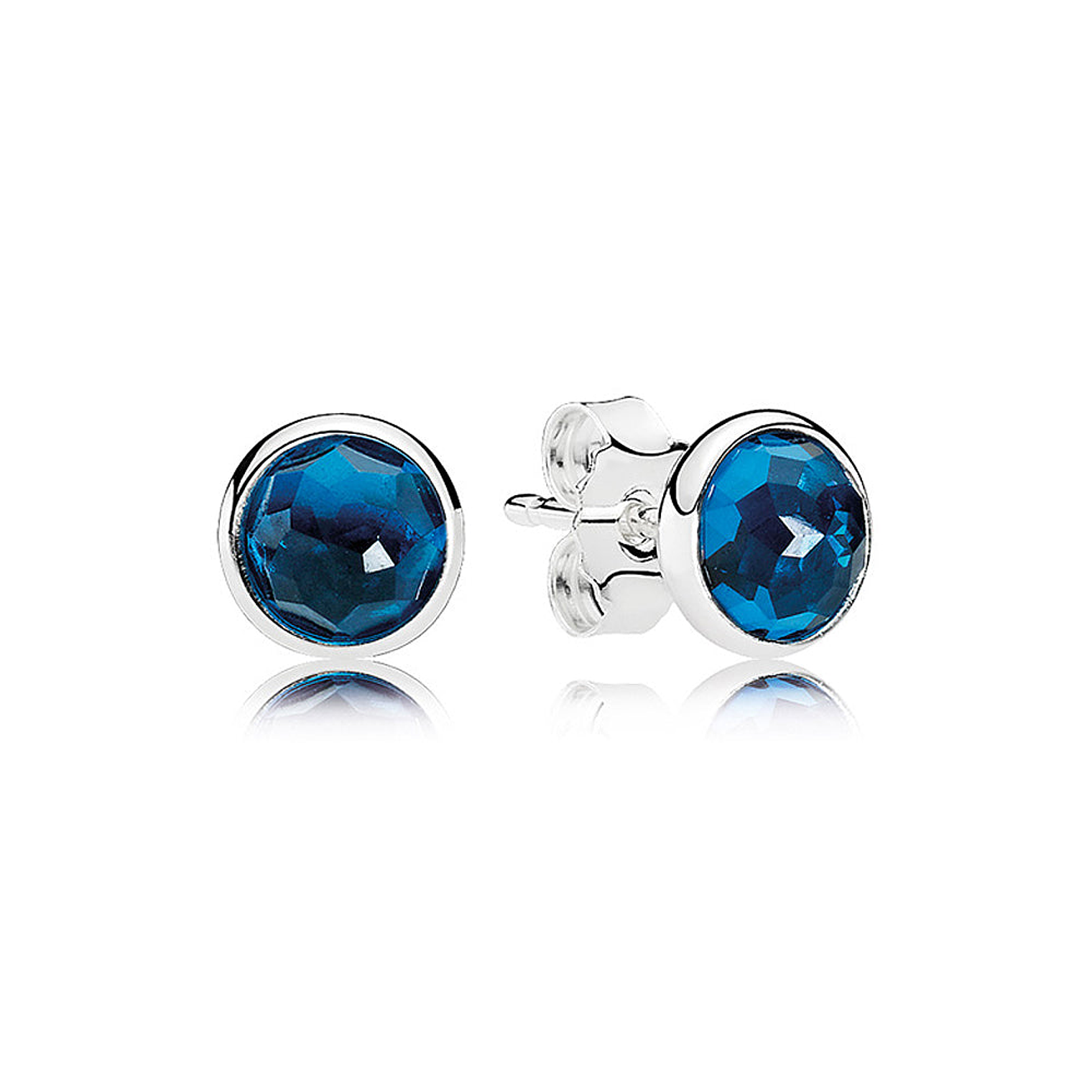 Aretes Pendientes Pandora Gotas de Diciembre Piedra Azul 290738NLB Plata 925 1