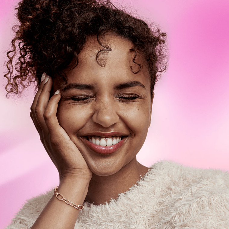 Pulsera Brazalete Pandora Rose Cadena Cierre Mosqueton 589662C00 Oro Rosa de 14 K Talla 18cm 4