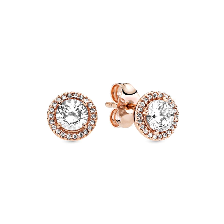 Aretes Pendientes Pandora Tipo Topo Rose Elegancia Clasica 286272CZ Plata 925 1
