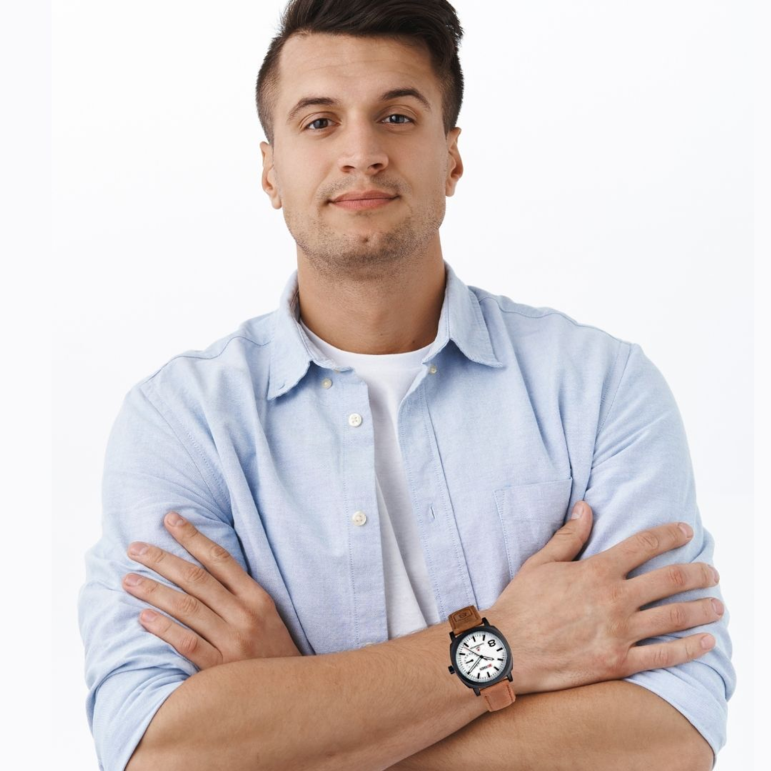 Reloj Análogo Curren Original KRE1902 para Hombre Cuero Color Marrón 5