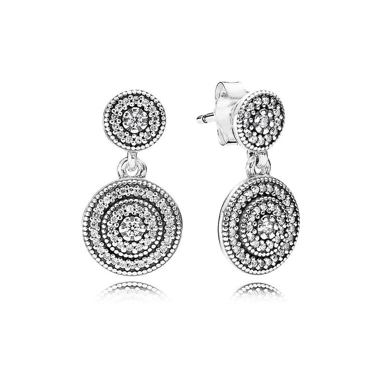 Aretes Pendientes Pandora Elegancia Radiante con Circonitas 290688CZ Plata 925 1