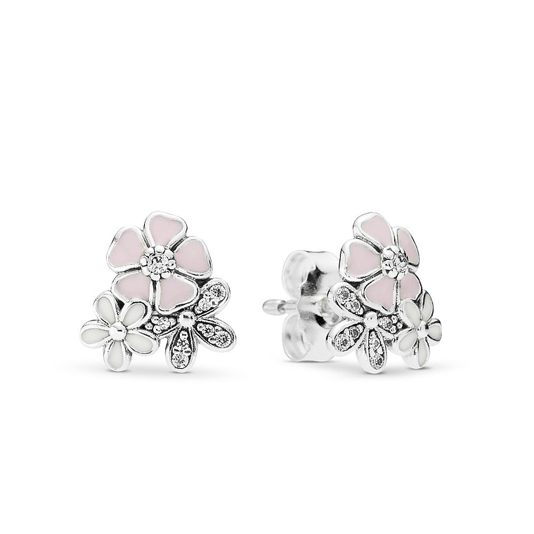 Aretes Pendientes Pandora Flores Pintorescas 290686ENMX Multicolores Plata 925 1