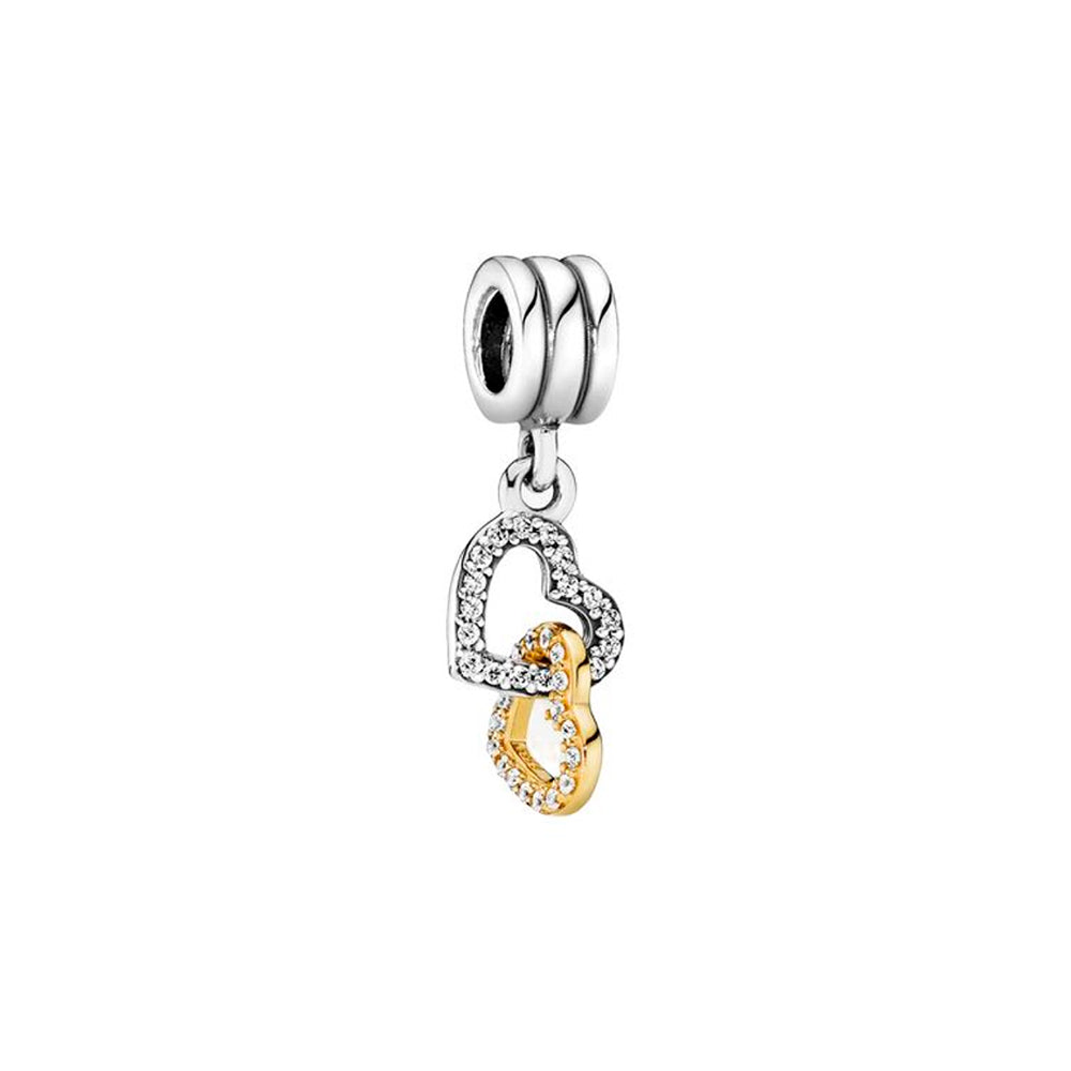 Charm Colgante Pandora Original para Mujer 792068CZ Corazones Entrelazados Plata s925 1