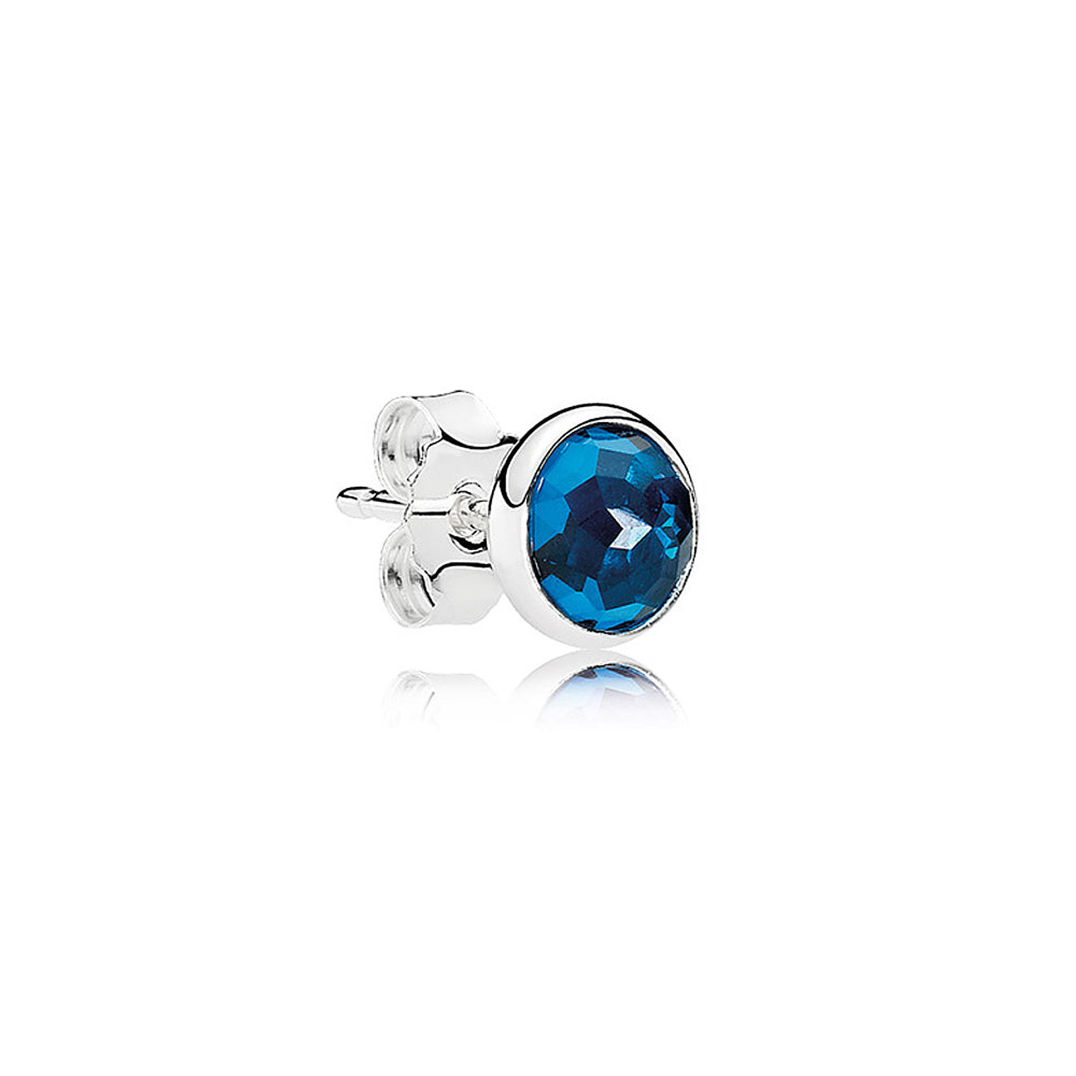 Aretes Pendientes Pandora Gotas de Diciembre Piedra Azul 290738NLB Plata 925 4