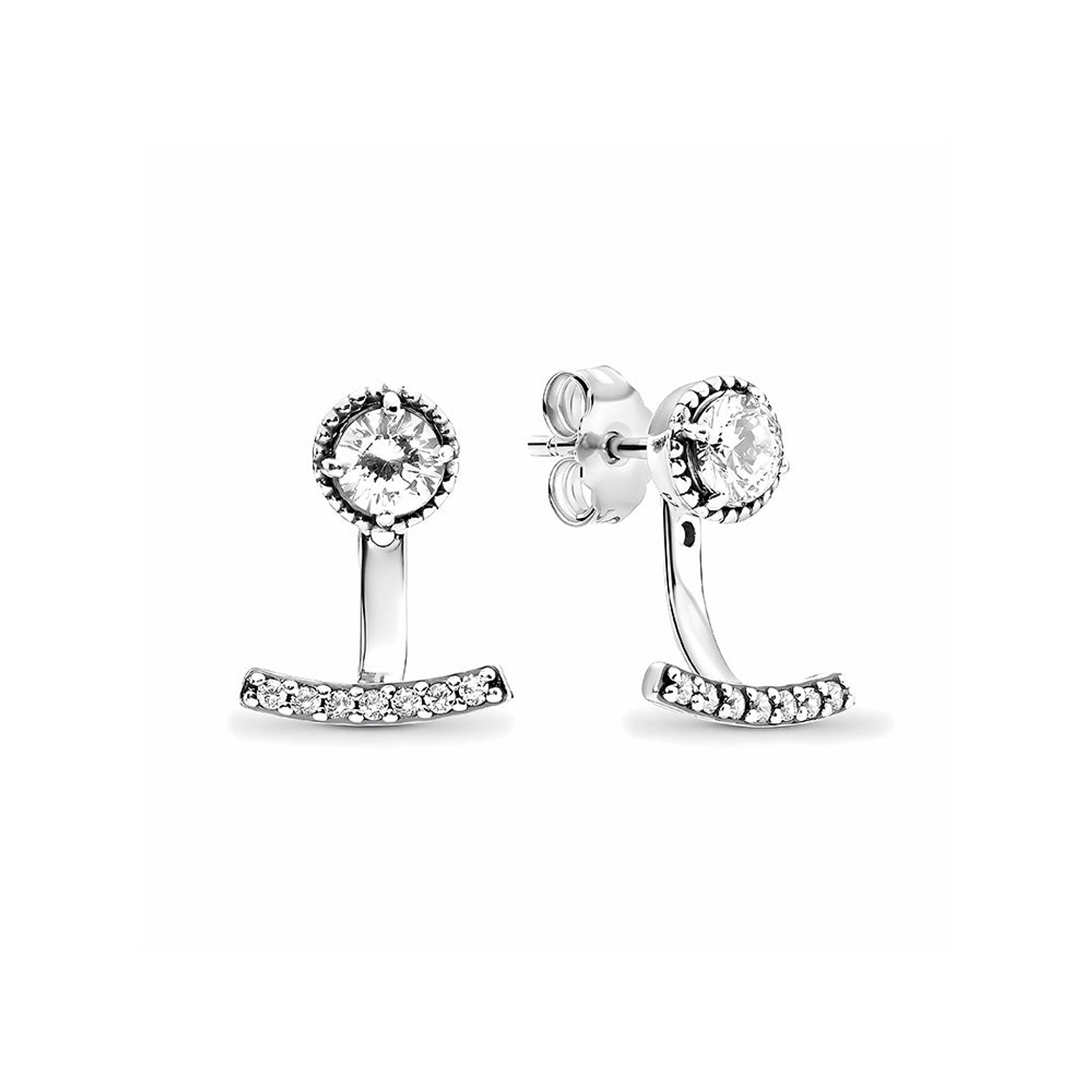 Aretes Pendientes Pandora Elegancia Abstracta 290743CZ Con Circonicas Cubicas Plata 925 1