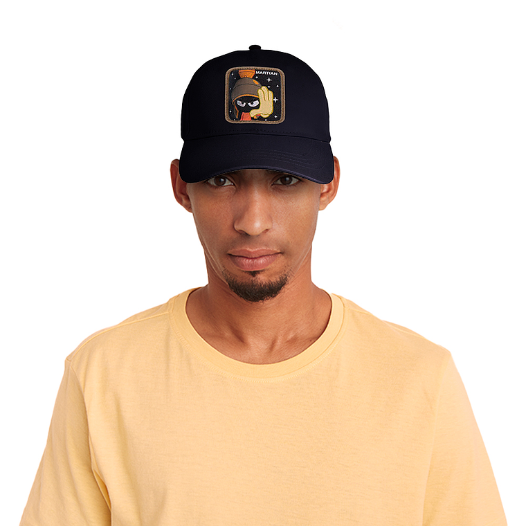 Gorra estilo Beisbol Snapback Malla Marvin el Marciano Negro 2