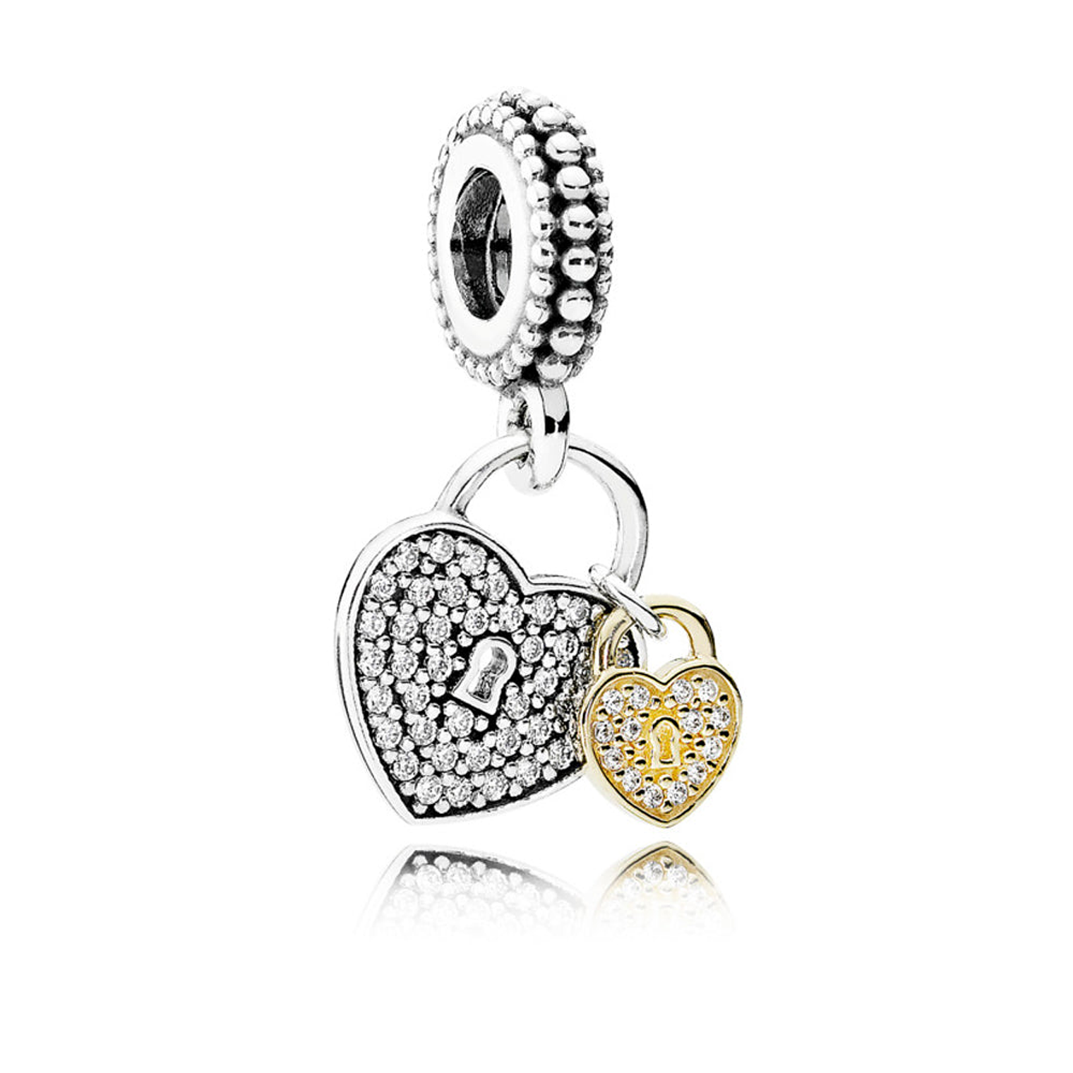 Charm Colgante Pandora Original para Mujer 791807CZ Corazón Candado s925 1