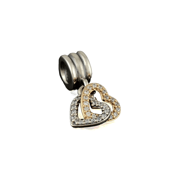 Charm Colgante Pandora Original para Mujer 792068CZ Corazones Entrelazados Plata s925 4