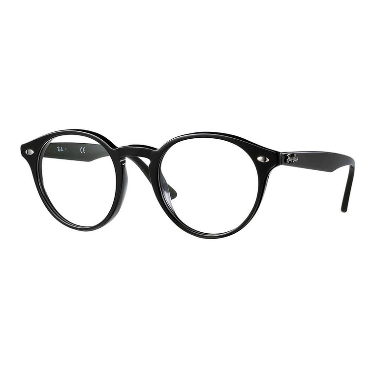 Montura de Lentes de Medida Ray Ban Round RB2180V2000 Color Negro Talla 49mm 1